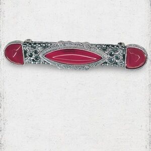 5125. Silvertone 1928 Brooch Glass